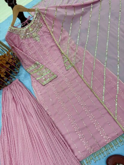 AD207 DESIGNER PARTY WEAR GEORGETTE TOP PLAZZO SET ONLINE AD195 GEORGETTE GOWN, AD207, BEST QUALITY PAKISTANI SUITS, ONLINE SHOPPING SUITS, PAKISTANI SALWAR KAMEEZ, PAKISTANI SUITS AT MANUFACTURER PRICE, PAKISTANI SUITS BEST PRICE, PAKISTANI SUITS IN SURAT, PAKISTANI SUITS ONLINE SHOPPING  AD, ANAMSA, Gown, PLAZZO, READYMADE, Single, Suits, VRINDAVAN FASHION