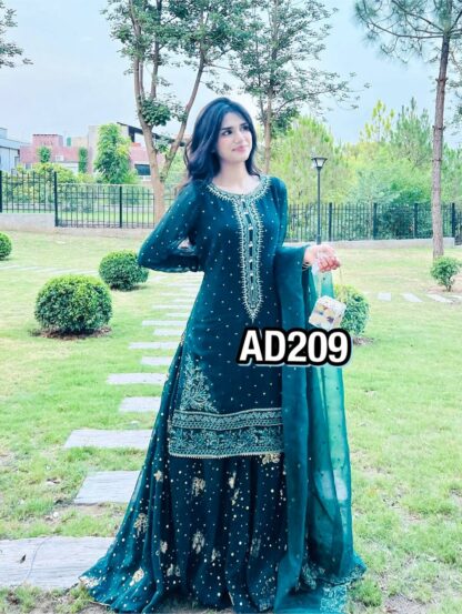 AD209 TOP DUPATTA & PLAZZO SET WHOLESALE PRICE AD195 GEORGETTE GOWN, AD209, BEST QUALITY PAKISTANI SUITS, ONLINE SHOPPING SUITS, PAKISTANI SALWAR KAMEEZ, PAKISTANI SUITS AT MANUFACTURER PRICE, PAKISTANI SUITS BEST PRICE, PAKISTANI SUITS IN SURAT, PAKISTANI SUITS ONLINE SHOPPING  AD, ANAMSA, PLAZZO, READYMADE, Single, Suits, VRINDAVAN FASHION