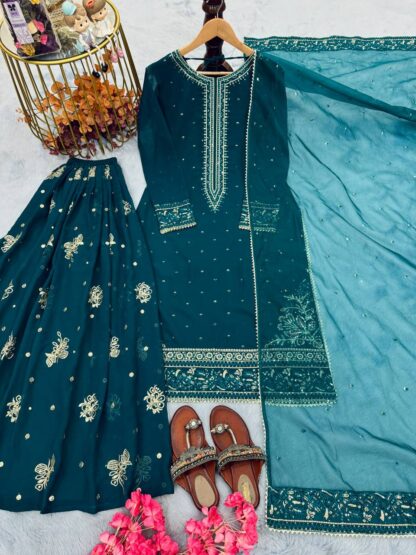 AD209 TOP DUPATTA & PLAZZO SET WHOLESALE PRICE AD195 GEORGETTE GOWN, AD209, BEST QUALITY PAKISTANI SUITS, ONLINE SHOPPING SUITS, PAKISTANI SALWAR KAMEEZ, PAKISTANI SUITS AT MANUFACTURER PRICE, PAKISTANI SUITS BEST PRICE, PAKISTANI SUITS IN SURAT, PAKISTANI SUITS ONLINE SHOPPING  AD, ANAMSA, PLAZZO, READYMADE, Single, Suits, VRINDAVAN FASHION