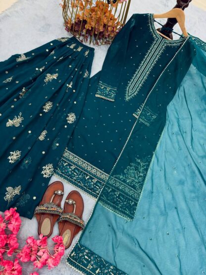 AD209 TOP DUPATTA & PLAZZO SET WHOLESALE PRICE AD195 GEORGETTE GOWN, AD209, BEST QUALITY PAKISTANI SUITS, ONLINE SHOPPING SUITS, PAKISTANI SALWAR KAMEEZ, PAKISTANI SUITS AT MANUFACTURER PRICE, PAKISTANI SUITS BEST PRICE, PAKISTANI SUITS IN SURAT, PAKISTANI SUITS ONLINE SHOPPING  AD, ANAMSA, PLAZZO, READYMADE, Single, Suits, VRINDAVAN FASHION