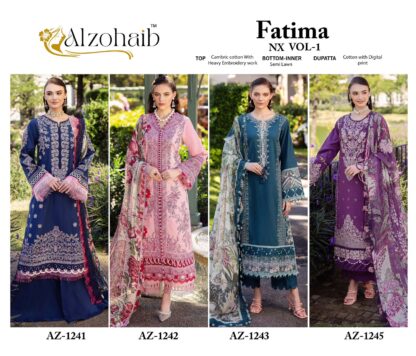 ALZOHAIB AZ 1242 FATIMA NX PAKISTANI SUITS IN SINGLE PIECE ALZOHAIB AZ 1242 FATIMA NX, BEST QUALITY PAKISTANI SUITS, ONLINE SHOPPING SUITS, PAKISTANI SALWAR KAMEEZ, PAKISTANI SUITS AT MANUFACTURER PRICE, PAKISTANI SUITS BEST PRICE, PAKISTANI SUITS IN SURAT, PAKISTANI SUITS ONLINE SHOPPING  Single, Suits
