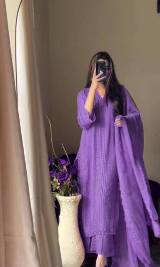 BE 322 PURPLE PURE CHINON PLAZZO SUITS SUPPLIERBE 322 PURPLE PURE CHINON PLAZZO SUITS SUPPLIER