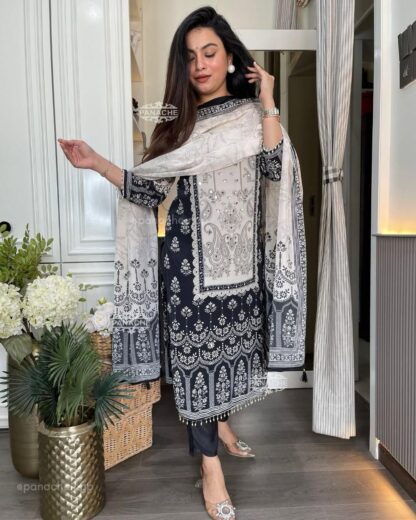 BE 337 PRINTED WORK WITH MIROR WORK SALWAR SUITS FOR WOMEN