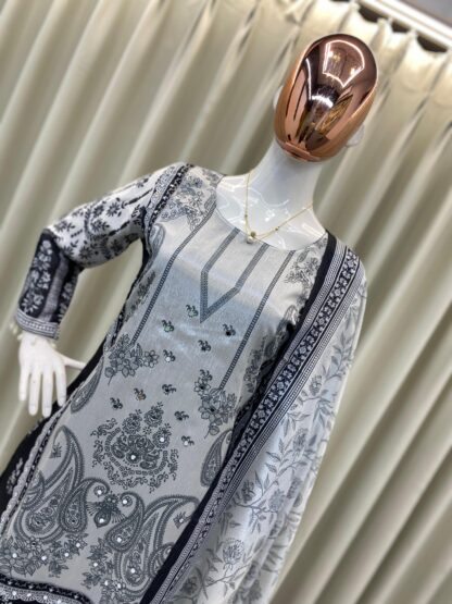 BE 337 PRINTED WORK WITH MIROR WORK SALWAR SUITS FOR WOMEN - Image 6