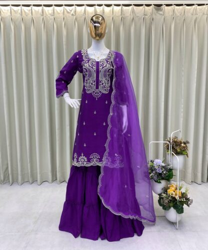 BE 352 WEDDING SEASON INDO WESTERN LEHENGA SET