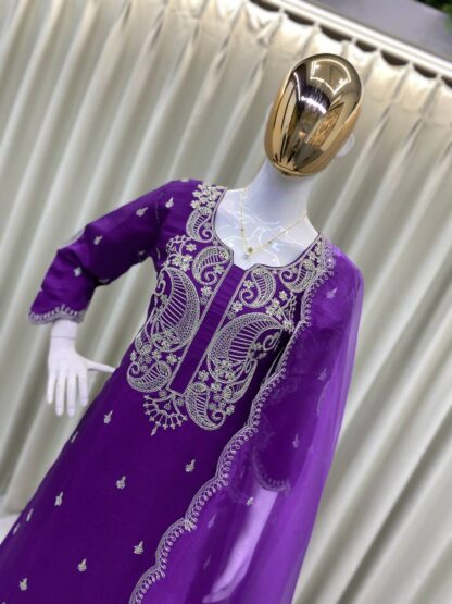 BE 352 WEDDING SEASON INDO WESTERN LEHENGA SET - Image 9