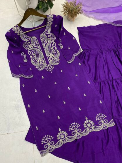 BE 352 WEDDING SEASON INDO WESTERN LEHENGA SET - Image 8