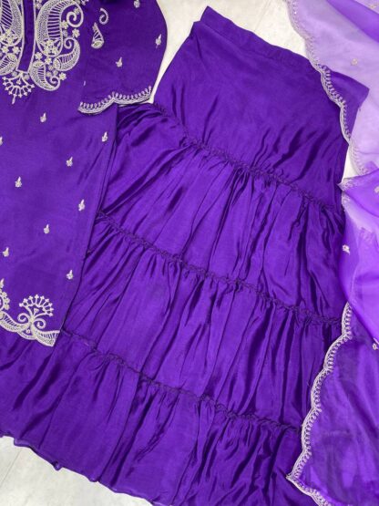 BE 352 WEDDING SEASON INDO WESTERN LEHENGA SET - Image 6