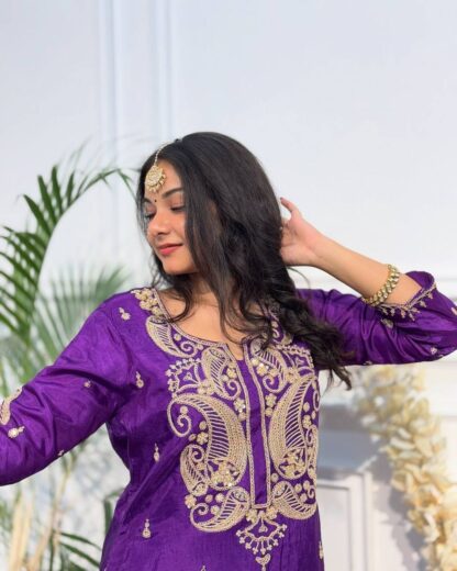 BE 352 WEDDING SEASON INDO WESTERN LEHENGA SET - Image 4