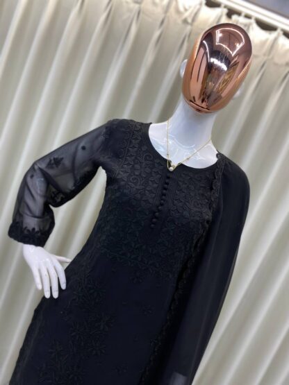 BE 354 BLACK GEORGETTE WITH EMBROIDERY SUIT WITH DUPATTA ONLINE BE 354 BLACK, BEST QUALITY PAKISTANI SUITS, ONLINE SHOPPING SUITS, PAKISTANI SALWAR KAMEEZ, PAKISTANI SUITS AT MANUFACTURER PRICE, PAKISTANI SUITS BEST PRICE, PAKISTANI SUITS IN SURAT, PAKISTANI SUITS ONLINE SHOPPING  BE, READYMADE, Single, Suits, THE LIBAS COLLECTION