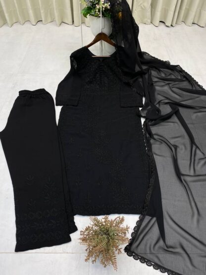BE 354 BLACK GEORGETTE WITH EMBROIDERY SUIT WITH DUPATTA ONLINE BE 354 BLACK, BEST QUALITY PAKISTANI SUITS, ONLINE SHOPPING SUITS, PAKISTANI SALWAR KAMEEZ, PAKISTANI SUITS AT MANUFACTURER PRICE, PAKISTANI SUITS BEST PRICE, PAKISTANI SUITS IN SURAT, PAKISTANI SUITS ONLINE SHOPPING  BE, READYMADE, Single, Suits, THE LIBAS COLLECTION