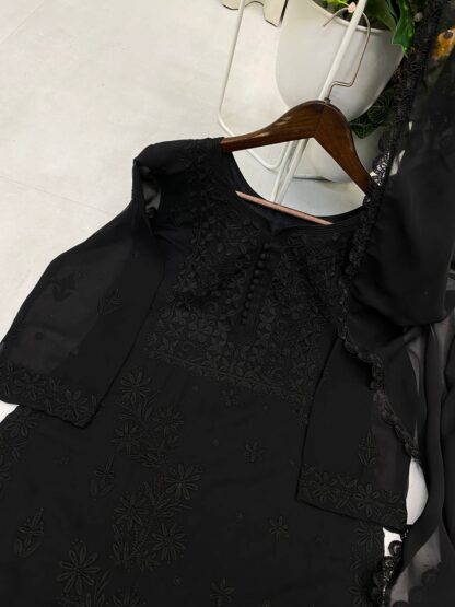 BE 354 BLACK GEORGETTE WITH EMBROIDERY SUIT WITH DUPATTA ONLINE BE 354 BLACK, BEST QUALITY PAKISTANI SUITS, ONLINE SHOPPING SUITS, PAKISTANI SALWAR KAMEEZ, PAKISTANI SUITS AT MANUFACTURER PRICE, PAKISTANI SUITS BEST PRICE, PAKISTANI SUITS IN SURAT, PAKISTANI SUITS ONLINE SHOPPING  BE, READYMADE, Single, Suits, THE LIBAS COLLECTION
