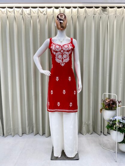 BE 364 DESIGNER AND REGULAR WEAR TOP AND PLAZZO WITH EMBROIDERY WORK BE 362 CHINON, BEST QUALITY PAKISTANI SUITS, ONLINE SHOPPING SUITS, PAKISTANI SALWAR KAMEEZ, PAKISTANI SUITS AT MANUFACTURER PRICE, PAKISTANI SUITS BEST PRICE, PAKISTANI SUITS IN SURAT, PAKISTANI SUITS ONLINE SHOPPING  BE, READYMADE, Single, Suits, THE LIBAS COLLECTION
