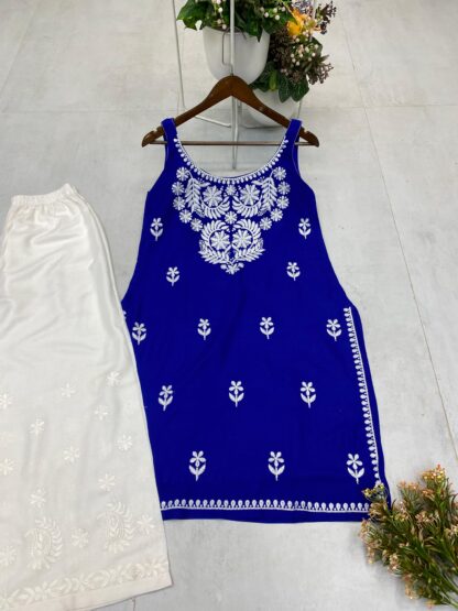 BE 364 DESIGNER AND REGULAR WEAR TOP AND PLAZZO WITH EMBROIDERY WORK BE 362 CHINON, BEST QUALITY PAKISTANI SUITS, ONLINE SHOPPING SUITS, PAKISTANI SALWAR KAMEEZ, PAKISTANI SUITS AT MANUFACTURER PRICE, PAKISTANI SUITS BEST PRICE, PAKISTANI SUITS IN SURAT, PAKISTANI SUITS ONLINE SHOPPING  BE, READYMADE, Single, Suits, THE LIBAS COLLECTION