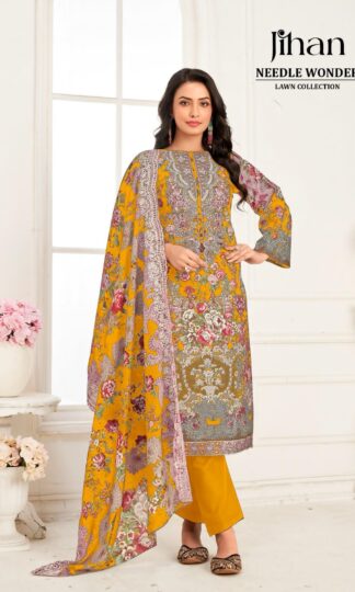 JIHAN 3446 C NEEDLE WONDER LAWN COLLECTION VOL-4 SUITSJIHAN 3446 C NEEDLE WONDER LAWN COLLECTION VOL-4 SUITS
