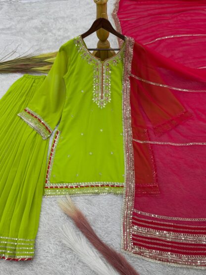 JL 1031 BUY KURTI WITH FLAIRED PLAZZO SET FOR WOMEN IN INDIA - Image 7