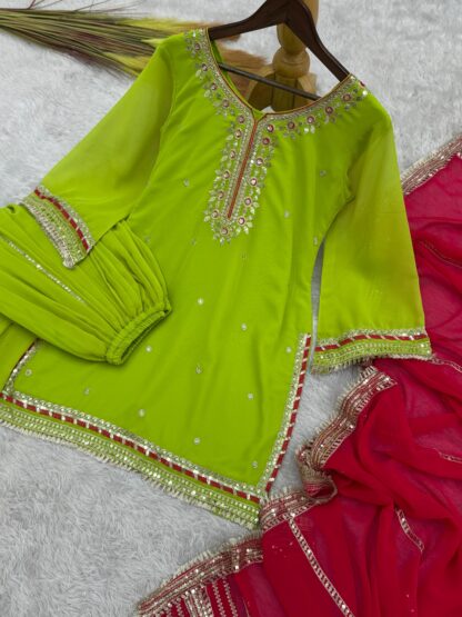 JL 1031 BUY KURTI WITH FLAIRED PLAZZO SET FOR WOMEN IN INDIA - Image 4