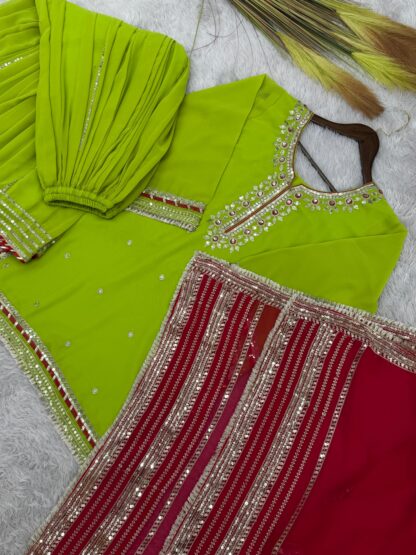 JL 1031 BUY KURTI WITH FLAIRED PLAZZO SET FOR WOMEN IN INDIA - Image 2
