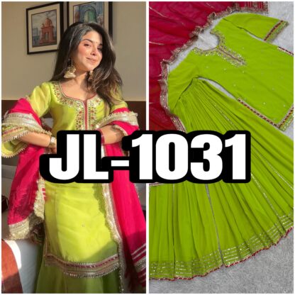 JL 1031 BUY KURTI WITH FLAIRED PLAZZO SET FOR WOMEN IN INDIA
