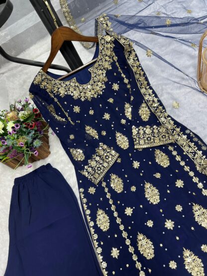 JL 1034 GEORGETTE PLAZZO SET WHOLESALE IN SURAT - Image 7