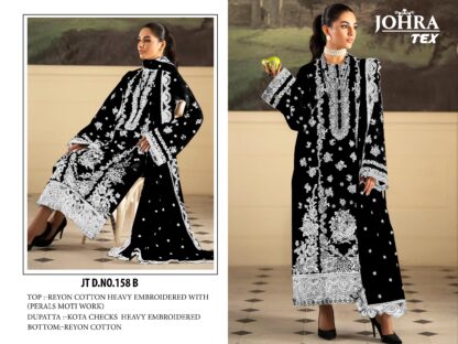 JOHRA TEX JT 158 B  RAYON PAKISTANI SUITS ONLINE WHOLESALE JOHRA TEX JT 158 B RAYON, PAKISTANI SUITS AT BEST PRICE, SINGLE AT WHOLESALE PRICE  JOHRA TEX, Pakistani Suits, Salwar Kameez, Single, Suits, THE LIBAS COLLECTION