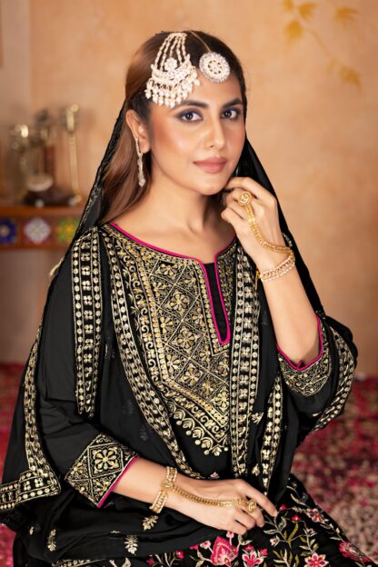 KARMA FASHION KF 1686 BLACK DESIGNER PARTY WEAR SUIT WHOLESALE - Image 7