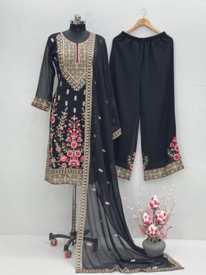 KARMA FASHION KF 1686 BLACK DESIGNER PARTY WEAR SUIT WHOLESALE - Image 3