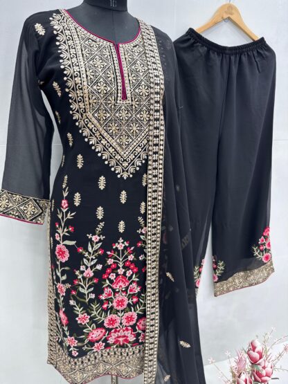 KARMA FASHION KF 1686 BLACK DESIGNER PARTY WEAR SUIT WHOLESALE - Image 4