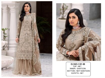 KF 131 B NET WITH SEQUENCE EMBROIDERY WORK PAKISTANI SUITS SALE IN SURAT