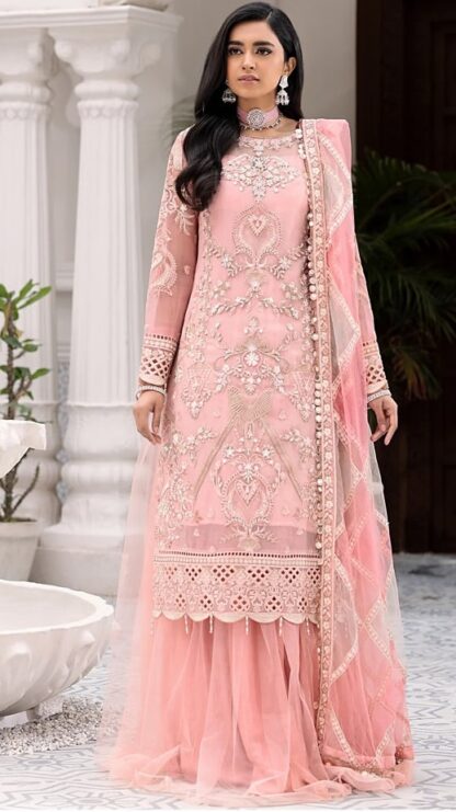 KF 131 NET WITH SEQUENCE EMBROIDERY WORK PAKISTANI SUITS FOR WOMEN