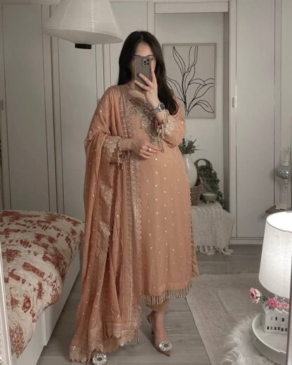 LC 1356 COCO GEORGETTE KURTI PANT SET ONLINE SUPPLIER
