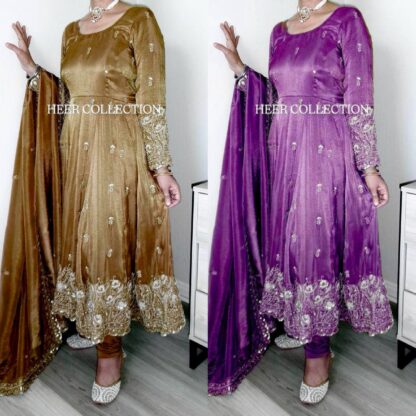 LC 1364 MUSTARD JIMMI CHU GOWN SET AT BEST PRICE IN SURAT