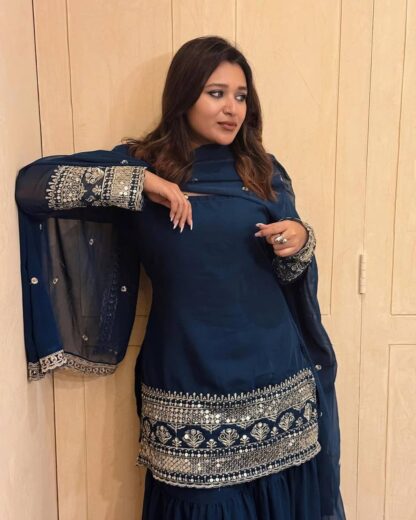 LC 1368 FLAIRED KURTI & SHARARA SET DEALER IN SURAT - Image 8