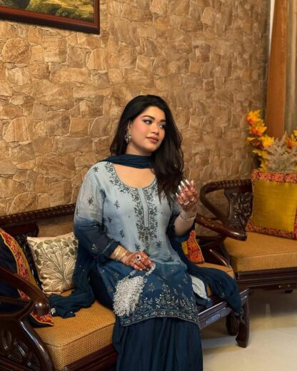 LC 1370 CHINON SILK KURTI & SHARARA SET ONLINE SHOPPING - Image 9