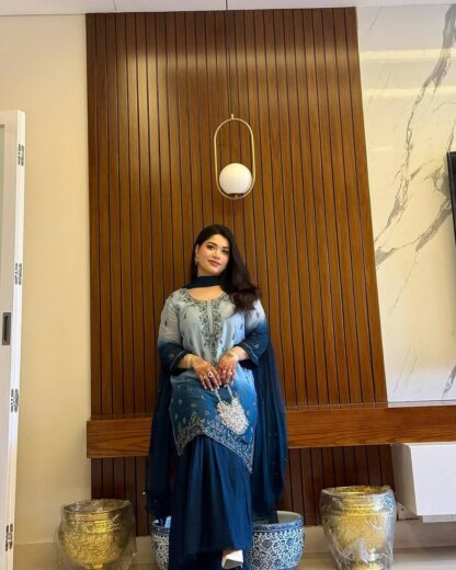 LC 1370 CHINON SILK KURTI & SHARARA SET ONLINE SHOPPING - Image 6