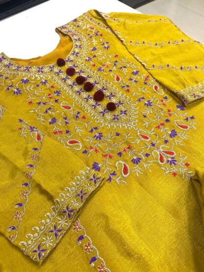 LC 1218 CHINNON SILK PLAZZO SET WHOLESALE IN SURAT - Image 3
