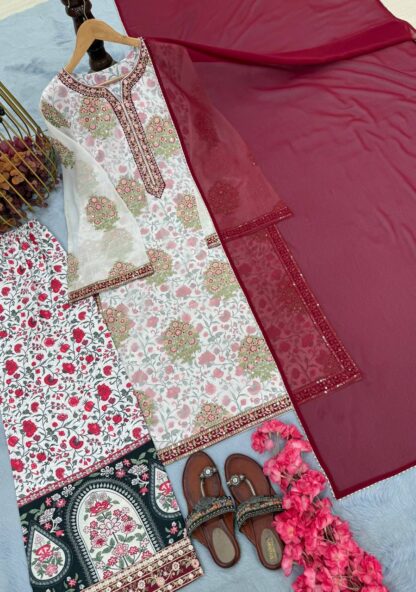 PD1109 GEORGETTE READYMADE TOP PLAZZO & DUPATTA ONLINE SUPPLIER PD1109 GEORGETTE READYMADE, SALWAR KAMEEZ WHOLESALER  PD, READYMADE, Single, Suits