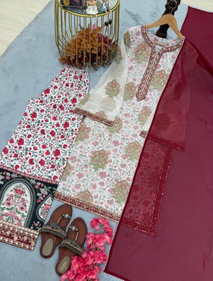 PD1109 GEORGETTE READYMADE TOP PLAZZO & DUPATTA ONLINE SUPPLIER PD1109 GEORGETTE READYMADE, SALWAR KAMEEZ WHOLESALER  PD, READYMADE, Single, Suits