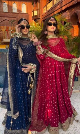PD1111 PARTY WEAR CHINON SILK GOWN SET WITH PRICEPD1111 PARTY WEAR CHINON SILK GOWN SET WITH PRICE