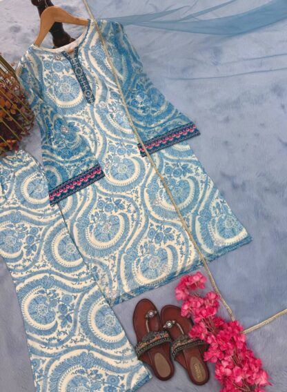 PD1112 SIFON GEORGETTE FARSI PLAZZO SET AT SINGLE PIECE PD1112 SIFON GEORGETTE, SALWAR KAMEEZ WHOLESALER  CO ORD SET, PD, PLAZZO, Single, Suits
