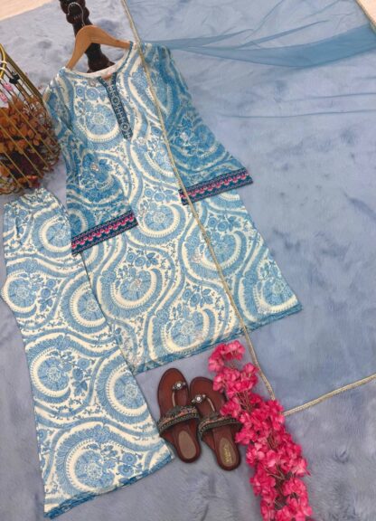 PD1112 SIFON GEORGETTE FARSI PLAZZO SET AT SINGLE PIECE PD1112 SIFON GEORGETTE, SALWAR KAMEEZ WHOLESALER  CO ORD SET, PD, PLAZZO, Single, Suits