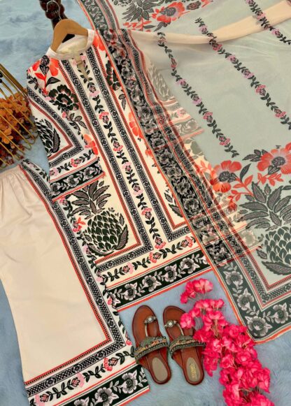 PD1113 AMERICAN CRAPE TOP WITH PLAZZO & DUPATTA SET ONLINE PD1113 AMERICAN CRAPE, SALWAR KAMEEZ WHOLESALER  CO ORD SET, PD, PLAZZO, Single, Suits