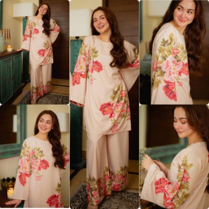 PD1115 CREAM CREPE PLAZZO CO ORD SET AT BEST PRICE PD1115 CREAM, SALWAR KAMEEZ WHOLESALER  CO ORD SET, PD, PLAZZO, Single, Suits
