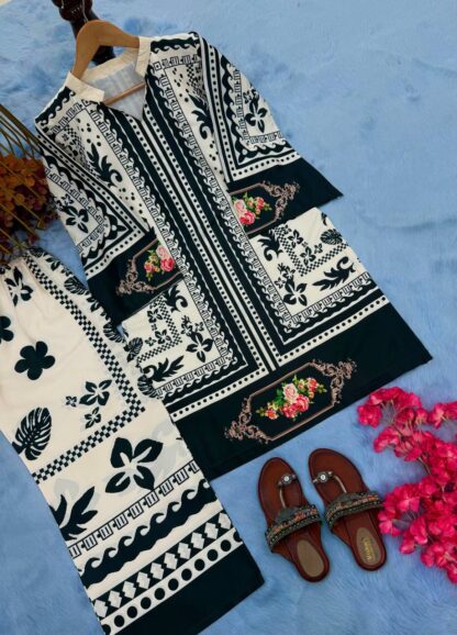 PD1116 DESIGNER PARTY WEAR CREPE PLAZZO CO ORD SET PD1116, SALWAR KAMEEZ WHOLESALER  PD, PLAZZO, Single, Suits