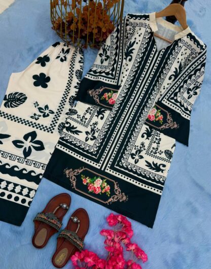 PD1116 DESIGNER PARTY WEAR CREPE PLAZZO CO ORD SET PD1116, SALWAR KAMEEZ WHOLESALER  PD, PLAZZO, Single, Suits