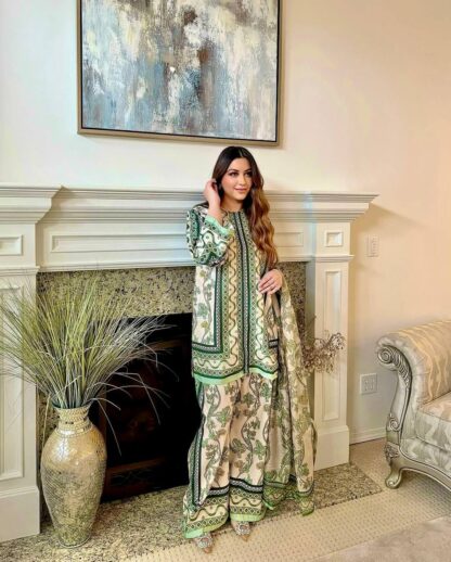 PD1119 PURE NATURAL CREPE TOP & PLAZZO CO ORD SET WHOLESALE PD1119, SALWAR KAMEEZ WHOLESALER  PD, PLAZZO, Single, Suits