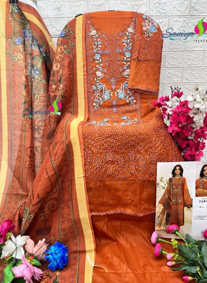 SANIYA TRENDZ 25001 ZARIA-25 PAKISTANI SUITS WITH PRICE BEST QUALITY PAKISTANI SUITS, DESIGNER SUITS WHOLESALER, ONLINE SHOPPING SUITS, SALWAR KAMEEZ WHOLESALER, SANIYA TRENDZ 25001 ZARIA-25  Pakistani Suits, SANIYA TRENDZ, Suits