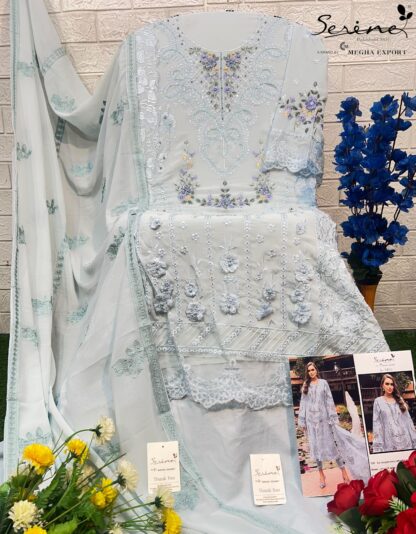SERINE S 343 C GEORGETTE PAKISTANI SUITS ONLINE INDIA SALWAR KAMEEZ WHOLESALER, SERINE S 343 C GEORGETTE  Single, Suits, ZIAAZ DESIGNS