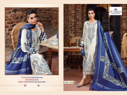 ZUNISHA 1014 REYON PAKISTANI SUITS IN SINGLE PIECE