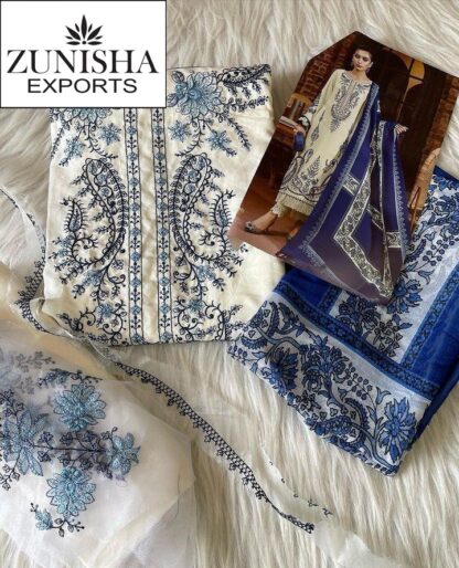 ZUNISHA 1014 REYON PAKISTANI SUITS IN SINGLE PIECE - Image 2